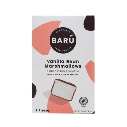 Vrečka veganskih marshmallow z malino in oblito z temno belgijsko čokolado