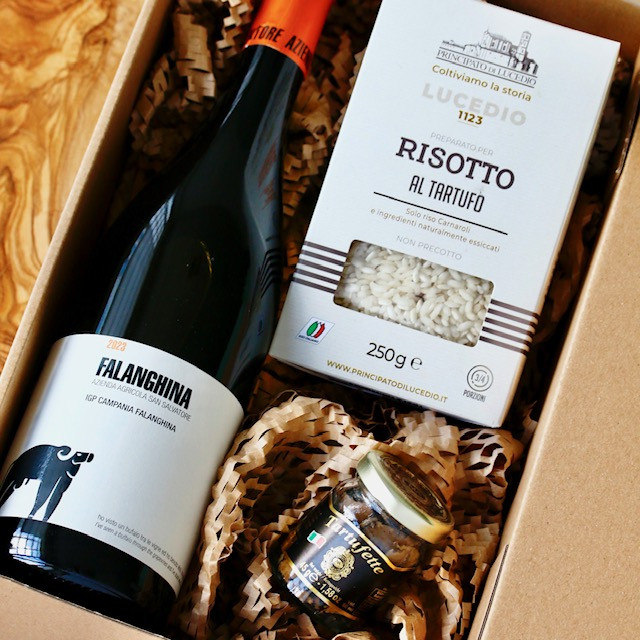 Darilni paket rižota s tartufi in vino