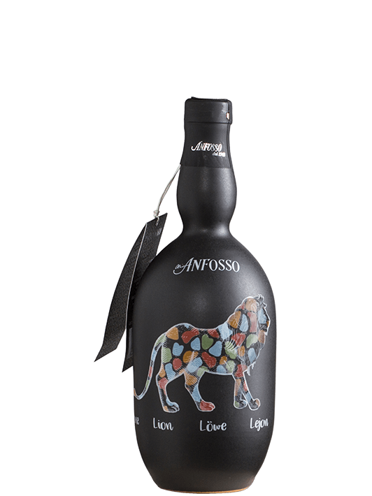 Ekstra deviško oljčno olje hladno stiskano v keramični steklenici  lev