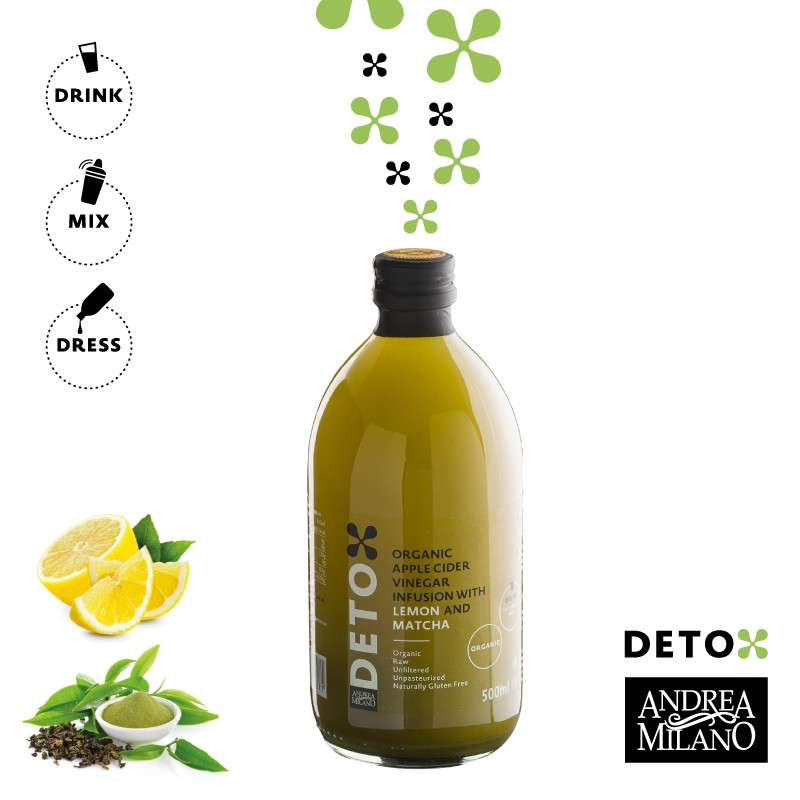 BIO DETOX jabolčni kis matcha limona I hujšanje in razstrupljanje I www.brezsladkorja.si