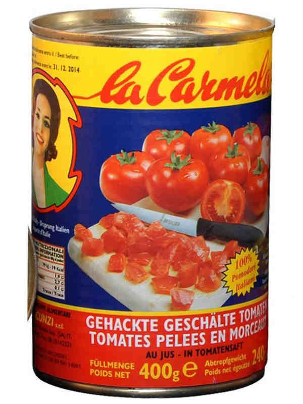 100% olupljeni italijanski paradižnikovi pelati v kockah