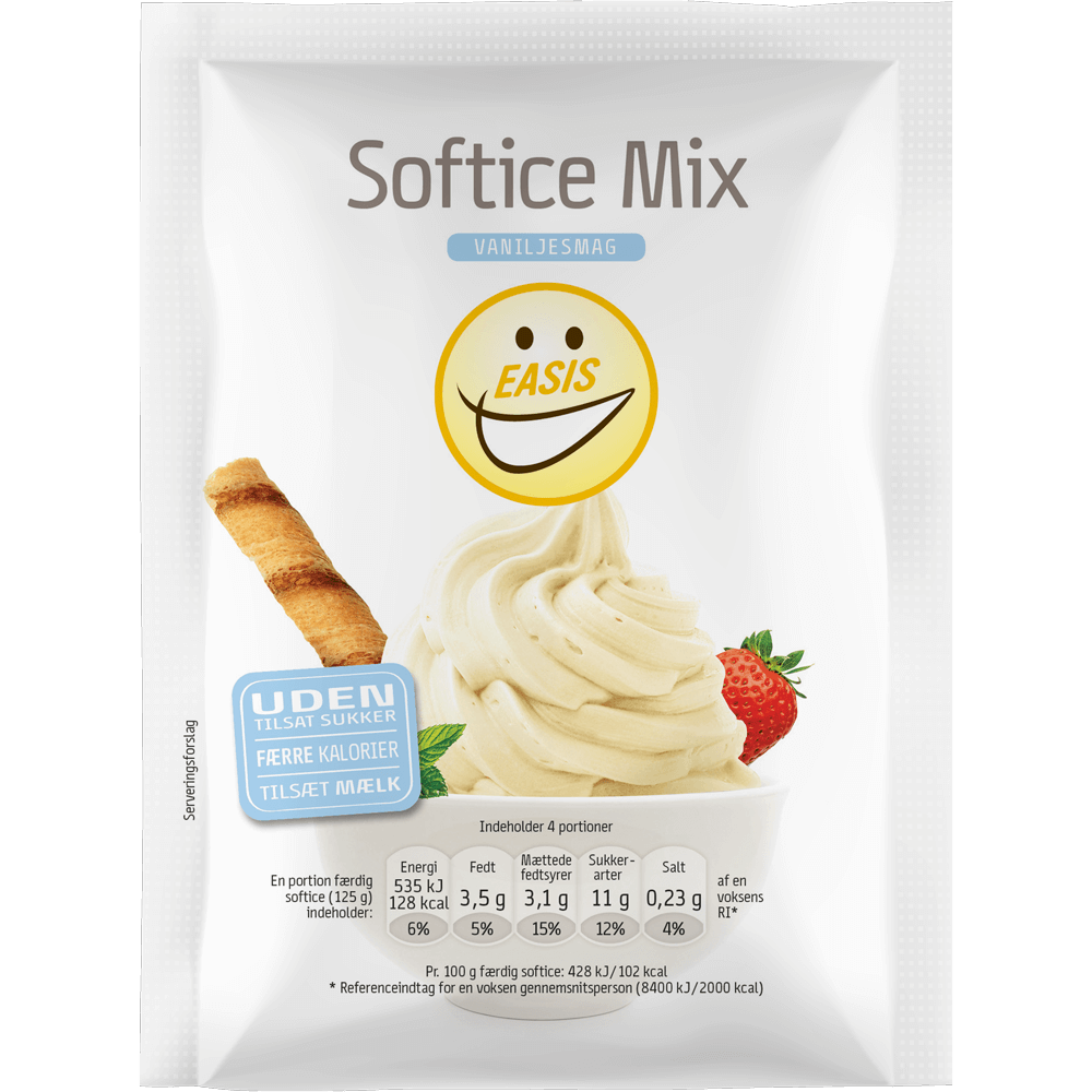 Bela vrečka s sliko sladoleda brez sladkorja v posodici