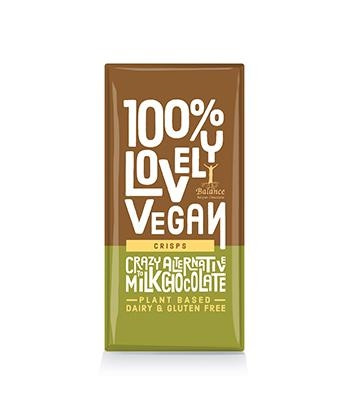 VEGAN ČOKOLADA KRISPI BREZ LAKTOZE IN BREZ GLUTENA 85g I Brez laktoze in brez glutena I www.brezsladkorja.si