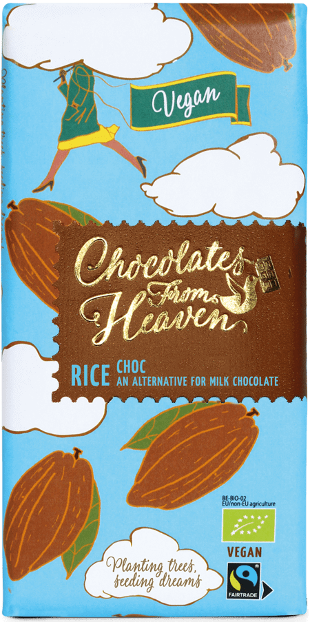 Tablica veganske mlečne čokolade brez mleka